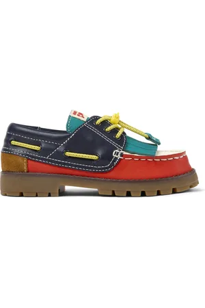 Camper Bobo Choses x - Scarpe casual eleganti per Bimbe - ,Verde,Blu, taglia 27, Pelle liscia