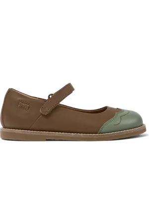 Camper Twins - Ballerine per Bimbe - ,Verde, taglia 28, Pelle liscia