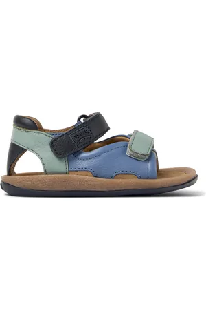 Camper Twins - Sandali per PRIMI PASSI - ,Verde, taglia 21, Pelle liscia