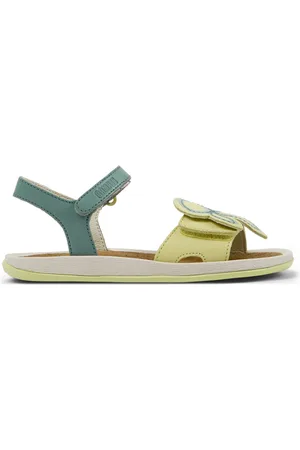 Camper Twins - Sandali per Bimbe - ,Verde, taglia 25, Pelle liscia
