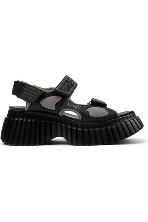 Camper Pix BCN - Sandali per Donna - ,Grigio, taglia 36, Pelle liscia/Tessuto in cotone