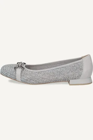 Caprice Ballerina, , pelle e tessuto con Tacco a forma di trapezio