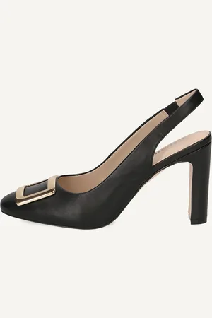 Caprice Scarpe con cinturino alla caviglia, , in Cuoio con Tacco a blocchetto