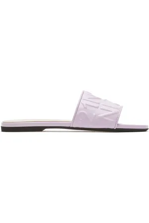 Nº21 Sandali Bassi Glicine In Pelle