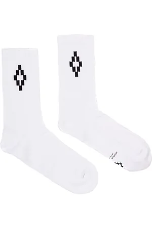 MARCELO BURLON Calzini Bianchi "cross" Corti