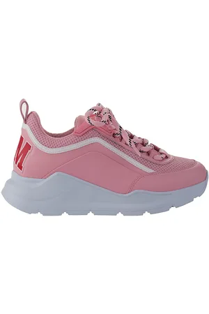 Msgm Sneakers Lowtop In Pelle Liscia E Rete