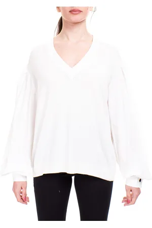 NUDE Maglia Bianca Con Maniche A Palloncino