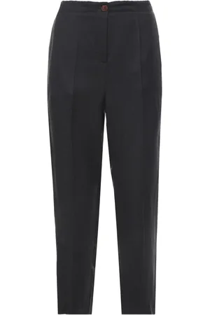 ALYSI Pantalone Scuro In Raso Malfile