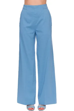 Pinko Pantaloni Palazzo In Tela Di Lino Luigia3