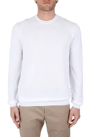 KANGRA CASHMERE Maglia Bianca In Cotone