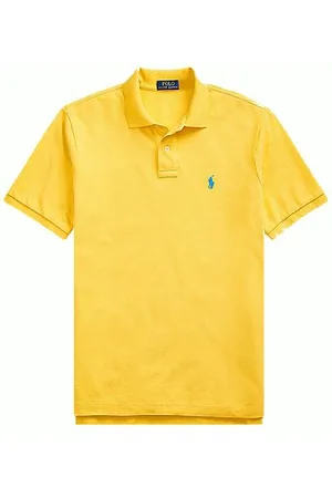 Ralph Lauren Polo Gialla In Cotone Con Ricamo Mini Logo Frontale