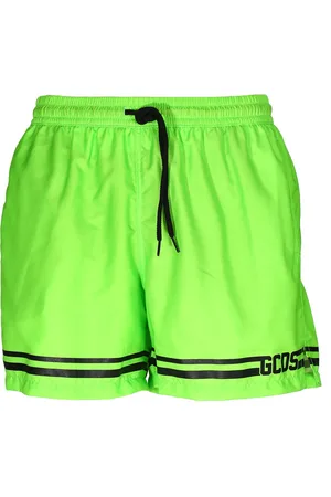 GCDS Shorts Mare Fluo Con Stampa Logo Frontale