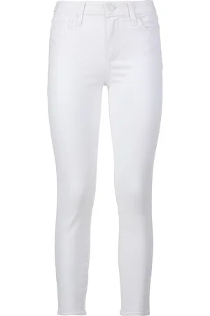 Paige Jeans Skinny "hoxton Crop" In Denim Di Cotone