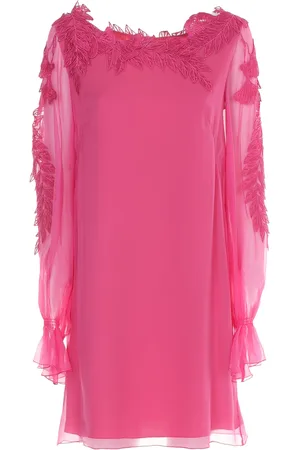 Alberta Ferretti Abito Corto In Chiffon Di Seta