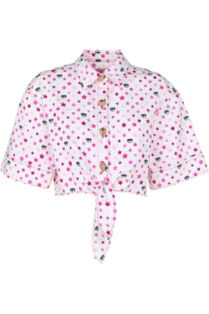 Chiara Ferragni Giubbotto Crop Eye Star In Cotone
