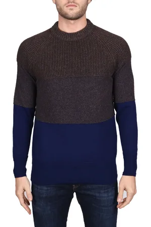 SIDE SLOPE Maglia Bicolor In Misto Lana