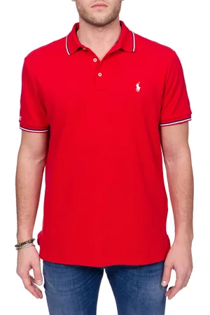 Ralph Lauren Polo Rossa In Cotone Con Ricamo Mini Logo Frontale