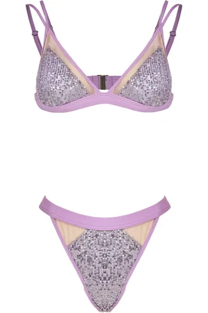 MARGHERITA MAZZEI Bikini Completo Glicine In Full Paillettes