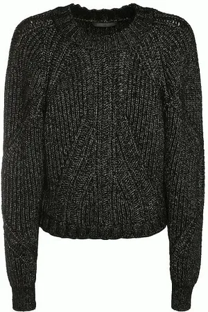 Alberta Ferretti Maglia Nera In Misto Lana