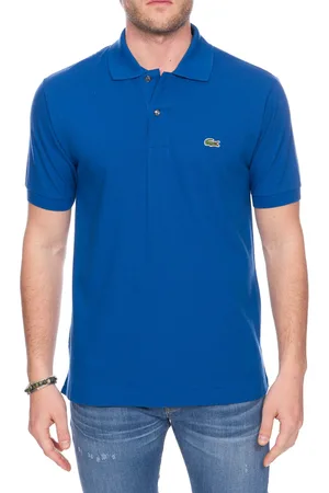 Lacoste Polo Cobalto In Cotone Con Ricamo Logo Frontale