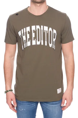 THE EDITOR Tshirt Vere In Cotone Con Stampa Logo Fronale