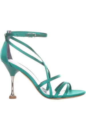 LELLA BALDI Sandali Verdi In Satin