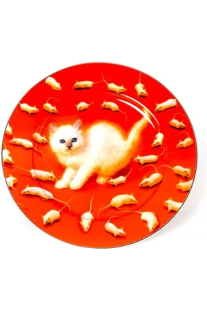 SELETTI Piatto "gattini" In Porcellana