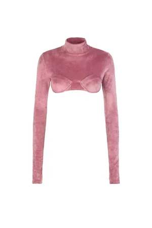 GCDS Top In Velluto Stretch