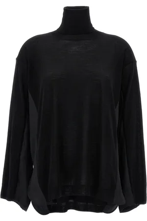 NUDE Maglia Nera Con Lati In Satin