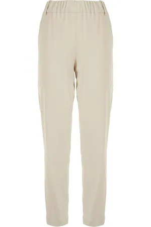 ALYSI Pantalone Panna In Lana Vergine