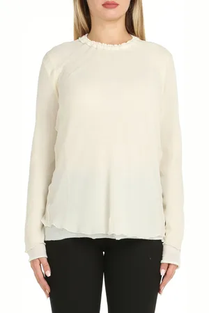 ALYSI Blusa In Seta Panna