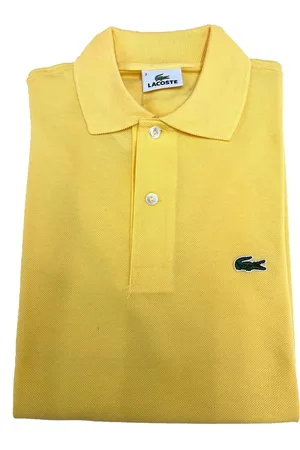 Lacoste Polo Classica Gialla In Petit Pique
