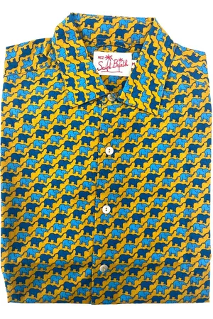 MC2 SAINT BARTH Camicia Fantasia Elephant Toy In Cotone