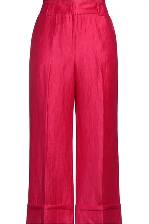 ICONA Pantalone Cropped In Misto Lino