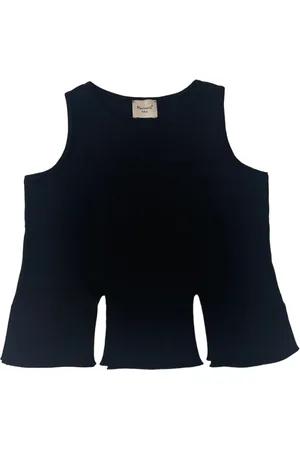 Mariuccia Canotta Nera In Maglia