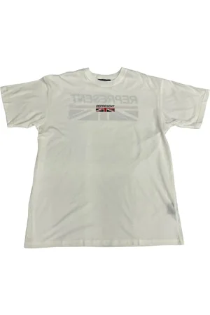 Represent Tshirt Bianca In Cotone Con Stampe England