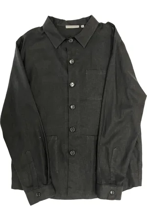 D.A. Daniele Alessandrini Camicia Nera In Misto Lino