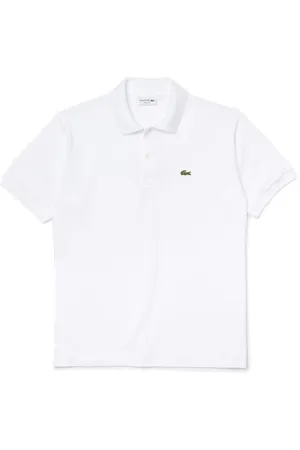 Lacoste Polo Classica Bianca In Petit Pique
