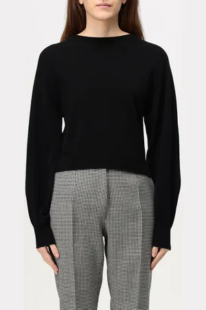 Alberta Ferretti Maglia Nera In Cashmere E Lana