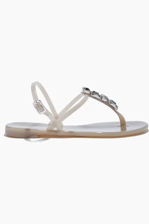 Casadei Jelly Jeweled Flat Sandals - Donna Flats e Mocassini 35