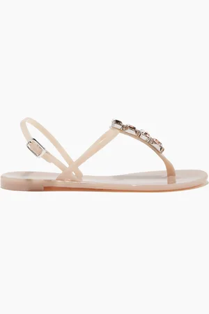 Casadei Jelly Jeweled Flat Sandals - Donna Flats e Mocassini 35