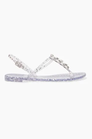 Casadei Jelly Glitter Decor Sandals - Donna Flats e Mocassini 36