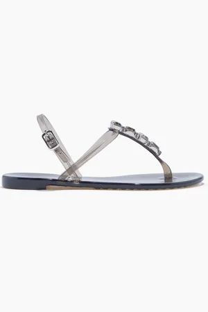 Casadei Jelly Jeweled Pvc Flat Sandals - Donna Flats e Mocassini 35