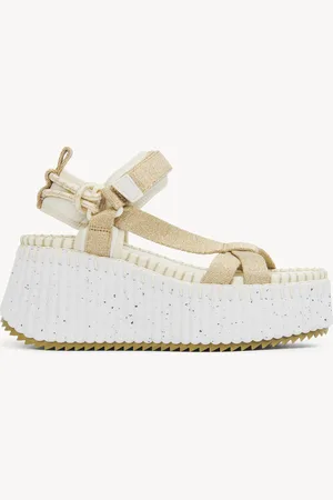 Chloé Sandali con zeppa Nama Taglia 36 100% Poliestere, Nylon, Gomma