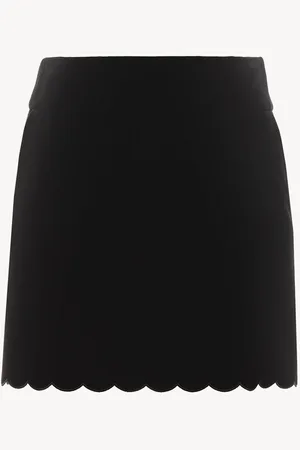 Chloé Minigonna con bordo ondulato in velluto Taglia 42 100% Cotone