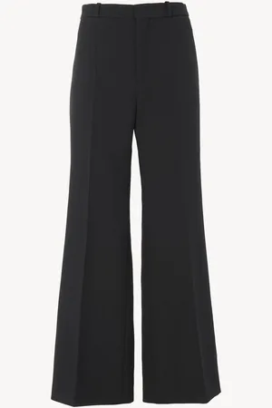 Chloé Pantaloni bootcut corti in crêpe di lana Taglia 48 100% Lana Vergine
