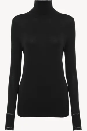 Chloé Dolcevita aderente in maglia di lana Taglia S 100% Lana