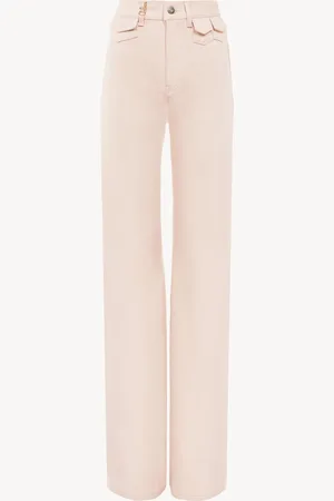 Chloé Jeans flare a vita alta in denim Taglia 38 100% Cotone