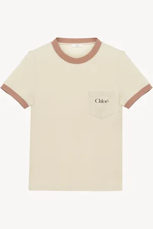 Chloé T-shirt girocollo con logo in jersey di cotone Taglia XS 100% Cotone