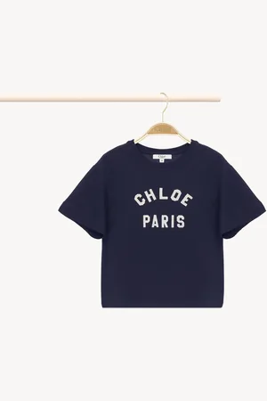 Chloé T-shirt con logo Taglia 6 100% Cotone